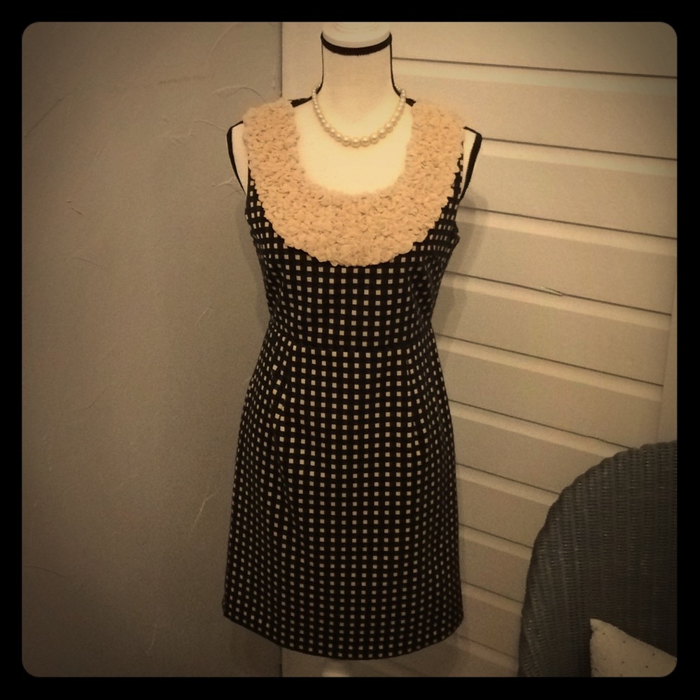 BOGO Gorgeous black and tan gingham check w ruffle